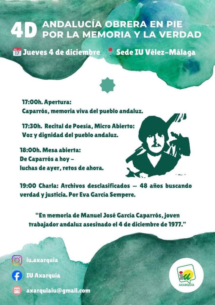 4d Andalucía Obrera en pie por la memoria y la verdad